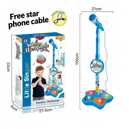 Kids star microphone with - star,