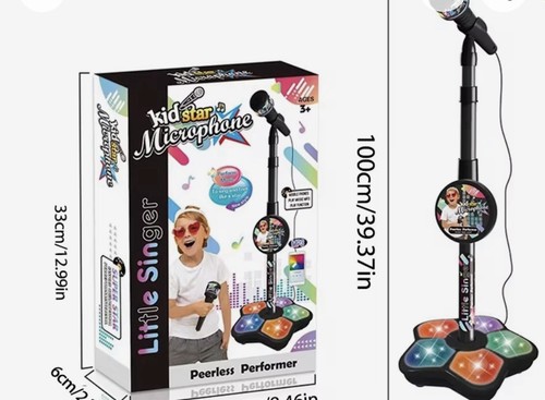 Kids microphone toy with stand - kids,