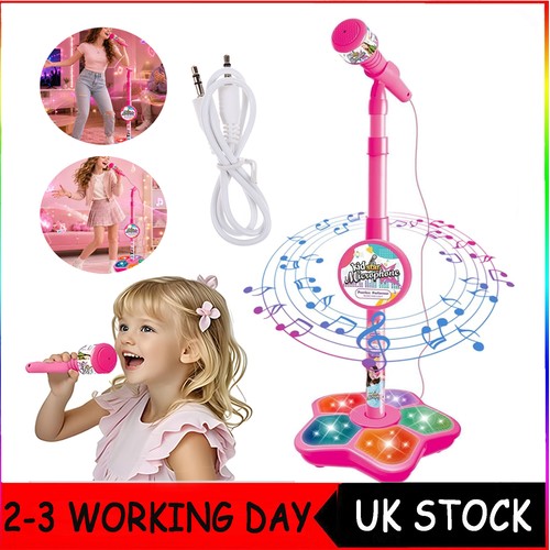 Pink kids karaoke microphone - pink,